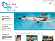 Tablet Screenshot of lovingaquaticmassage.com
